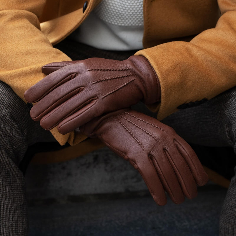 Gant en sales cuir marron homme