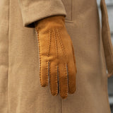 Beatrice - gants en daim avec doublure luxueuse en shearling (fourrure de mouton)