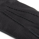 Vittoria (Noir) - Gants en cuir de cerf américain doublés de cachemire