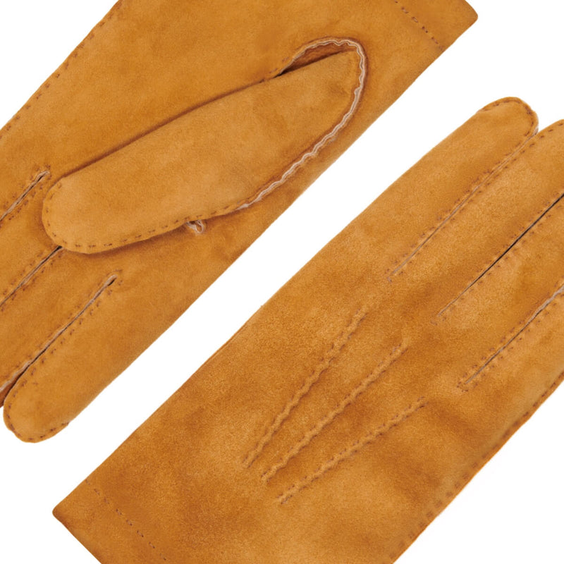 Beatrice - gants en daim avec doublure luxueuse en shearling (fourrure de mouton)