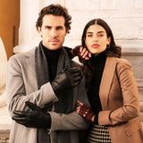 Gants en Cuir épais - Écran tactile - Doublure chaude en laine d'agneau – Gants en Cuir de Luxe – Fait à la Main en Italie - Fratelli Orsini® - 8