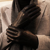 Gants en Cuir épais - Écran tactile - Doublure chaude en laine d'agneau – Gants en Cuir de Luxe – Fait à la Main en Italie - Fratelli Orsini® - 9