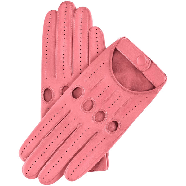 Gants de Conduite Pour Femme Rose - Fabriqués à la main en Italie – Gants en Cuir de Luxe – Fait à la Main en Italie - Fratelli Orsini® - 1