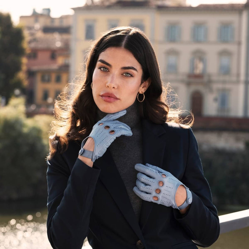 Gants de Conduite Pour Femme Sky - Fabriqués à la main en Italie – Gants en Cuir de Luxe – Fait à la Main en Italie - Fratelli Orsini® - 2