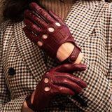 Gants de Conduite Pour Femme Cordovan - Fabriqués à la main en Italie – Gants en Cuir de Luxe – Fait à la Main en Italie - Fratelli Orsini® - 2