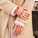Gants de Conduite Pour Femme Rose - Fabriqués à la main en Italie – Gants en Cuir de Luxe – Fait à la Main en Italie - Fratelli Orsini® - 3