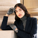 Gants de Conduite Pour Femme Gris - Fabriqués à la main en Italie – Gants en Cuir de Luxe – Fait à la Main en Italie - Fratelli Orsini® - 4