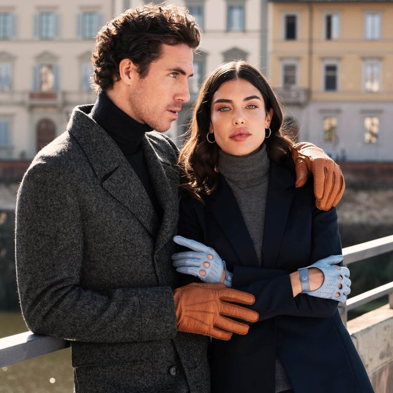 Gants de Conduite Pour Femme Sky - Fabriqués à la main en Italie – Gants en Cuir de Luxe – Fait à la Main en Italie - Fratelli Orsini® - 4