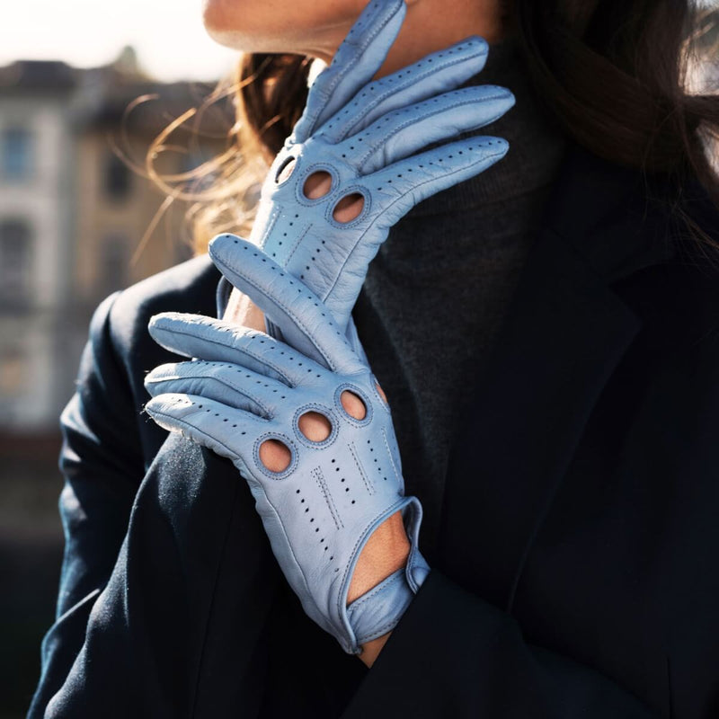 Gants de Conduite Pour Femme Sky - Fabriqués à la main en Italie – Gants en Cuir de Luxe – Fait à la Main en Italie - Fratelli Orsini® - 3