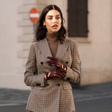 Gants de Conduite Pour Femme Cordovan - Fabriqués à la main en Italie – Gants en Cuir de Luxe – Fait à la Main en Italie - Fratelli Orsini® - 7