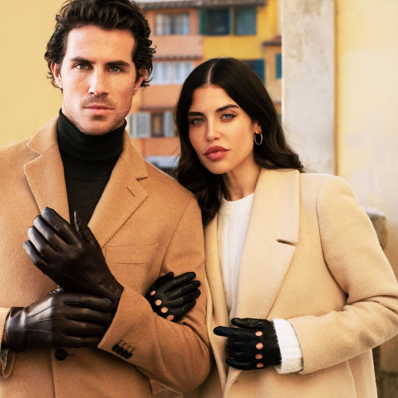 Gants de Conduite Pour Femme Noir - Fabriqués à la main en Italie – Gants en Cuir de Luxe – Fait à la Main en Italie - Fratelli Orsini® - 6