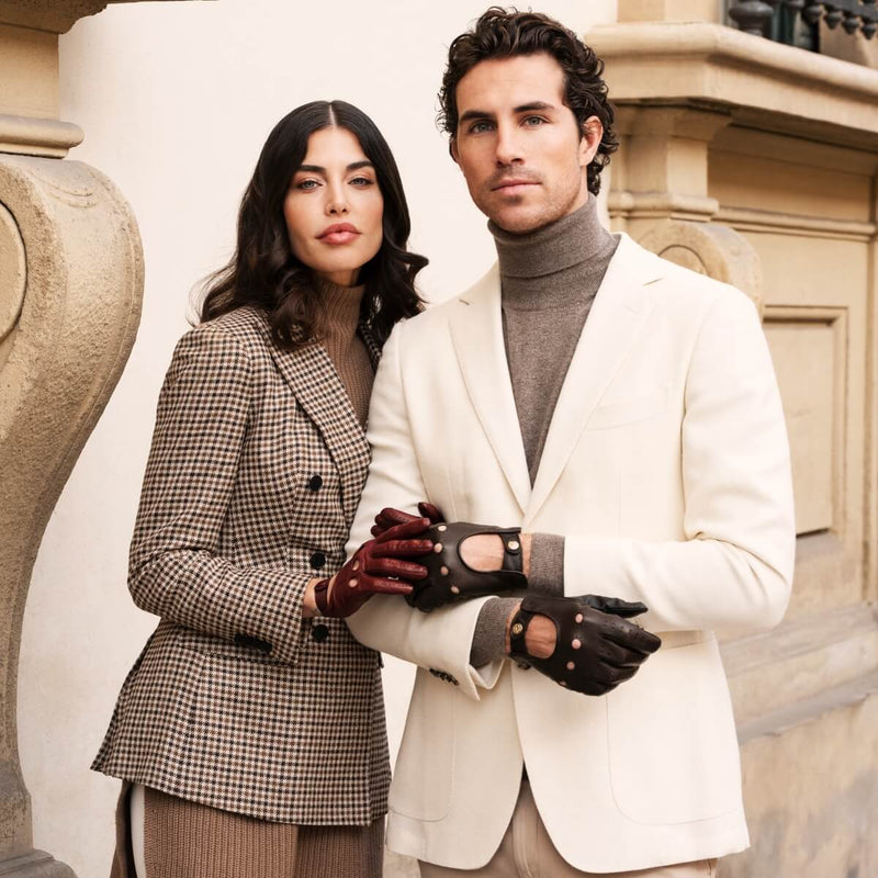 Gants de Conduite Pour Femme Cordovan - Fabriqués à la main en Italie – Gants en Cuir de Luxe – Fait à la Main en Italie - Fratelli Orsini® - 4