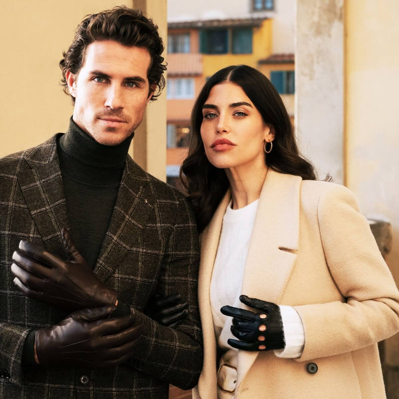 Gants de Conduite Femme Noir - Peau de daim - Fabriqué à la main en Italie  – Fratelli Orsini®