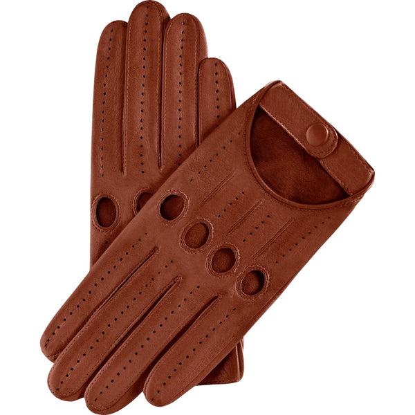 Gants de Conduite Pour Femme Cognac - Fabriqués à la main en Italie – Gants en Cuir de Luxe – Fait à la Main en Italie - Fratelli Orsini® - 1