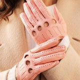 Gants de Conduite Pour Femme Rose - Fabriqués à la main en Italie – Gants en Cuir de Luxe – Fait à la Main en Italie - Fratelli Orsini® - 5