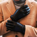 Gants en Cuir Noir Homme - Écran Tactile - Fabriqués à la main en Italie – Gants en Cuir de Luxe – Fait à la Main en Italie - Fratelli Orsini® - 8