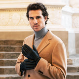 Gants en Cuir Noir Homme - Écran Tactile - Fabriqués à la main en Italie – Gants en Cuir de Luxe – Fait à la Main en Italie - Fratelli Orsini® - 9