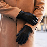 Gants en Cuir Noir Homme - Écran Tactile - Fabriqués à la main en Italie – Gants en Cuir de Luxe – Fait à la Main en Italie - Fratelli Orsini® - 10