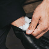 Gants en Cuir Homme Noir - Fourrure Blanche - Fabriqués à la main en Italie – Gants en Cuir de Luxe – Fait à la Main en Italie - Fratelli Orsini® - 6