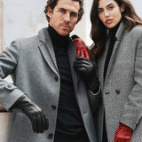 Gants en Cuir Homme Noir - Fourrure Blanche - Fabriqués à la main en Italie – Gants en Cuir de Luxe – Fait à la Main en Italie - Fratelli Orsini® - 9