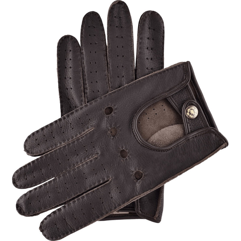 Gants de Conduite Homme Marron Foncé - Fabriqués à la main en Italie - Peau de daim – Gants en Cuir de Luxe – Fait à la Main en Italie - Fratelli Orsini® - 1