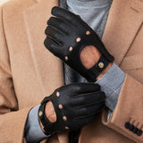 Gants de Conduite Homme Marron Foncé - Fabriqués à la main en Italie - Peau de daim – Gants en Cuir de Luxe – Fait à la Main en Italie - Fratelli Orsini® - 8