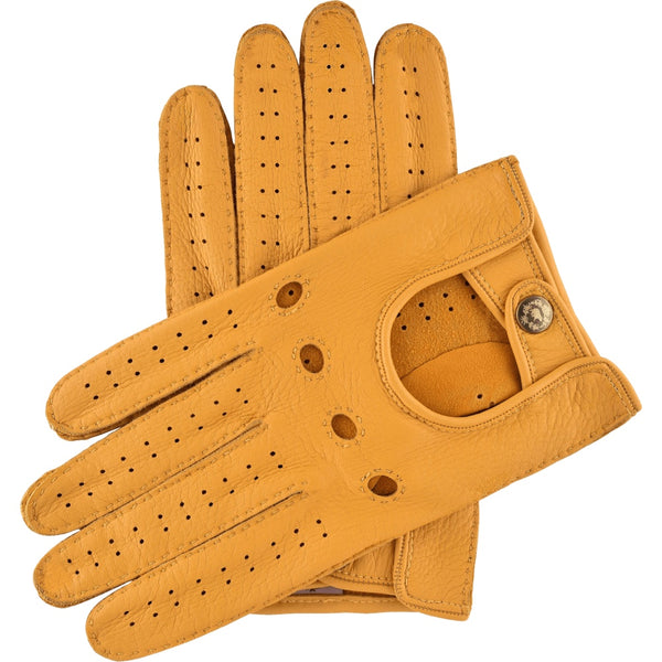 Gants de Conduite Homme Jaune - Fabriqués à la main en Italie - Peau de daim – Gants en Cuir de Luxe – Fait à la Main en Italie - Fratelli Orsini® - 1