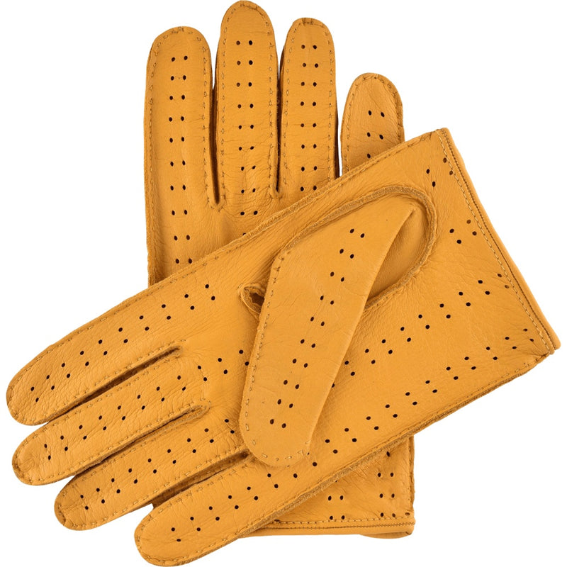 Gants de Conduite Homme Jaune - Fabriqués à la main en Italie - Peau de daim – Gants en Cuir de Luxe – Fait à la Main en Italie - Fratelli Orsini® - 2
