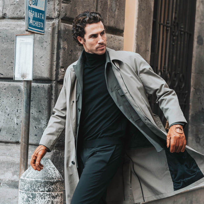 Gants de Conduite Homme Marron - Fabriqués à la main en Italie - Peau de daim – Gants en Cuir de Luxe – Fait à la Main en Italie - Fratelli Orsini® - 7