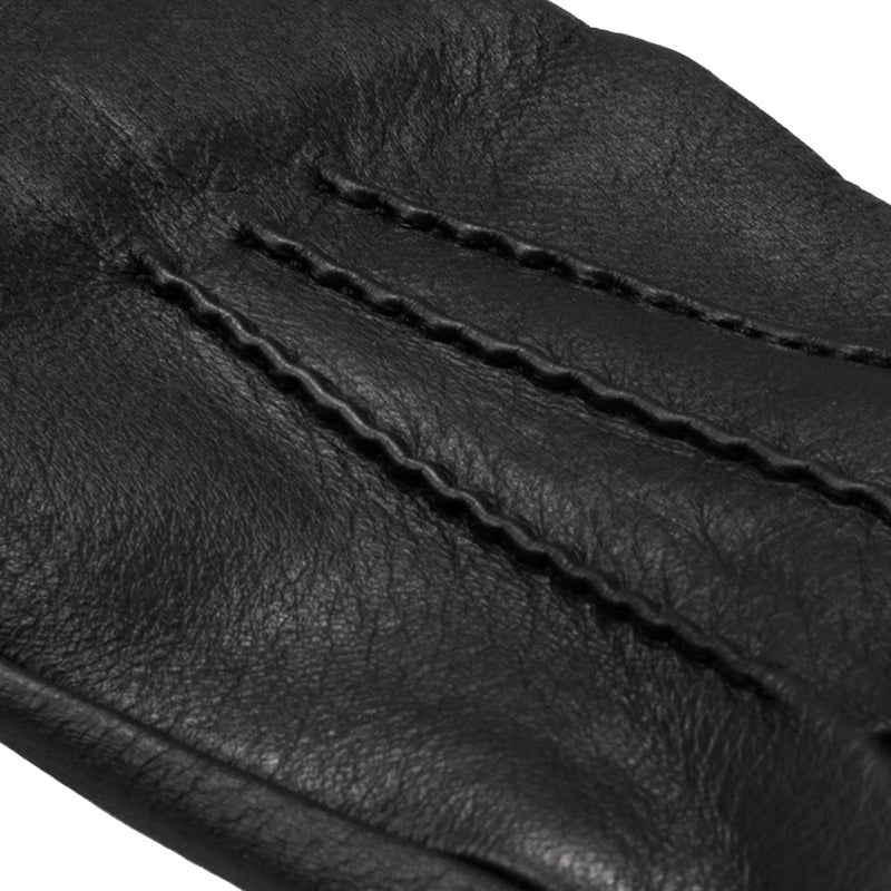 Gants en Cuir Noir Hommes - Peau de daim - Fabriqués à la main en Italie – Gants en Cuir de Luxe – Fait à la Main en Italie - Fratelli Orsini® - 4