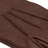 Gants en Cuir Marron Homme - Peau de daim - Fabriqués à la main en Italie – Gants en Cuir de Luxe – Fait à la Main en Italie - Fratelli Orsini® - 4