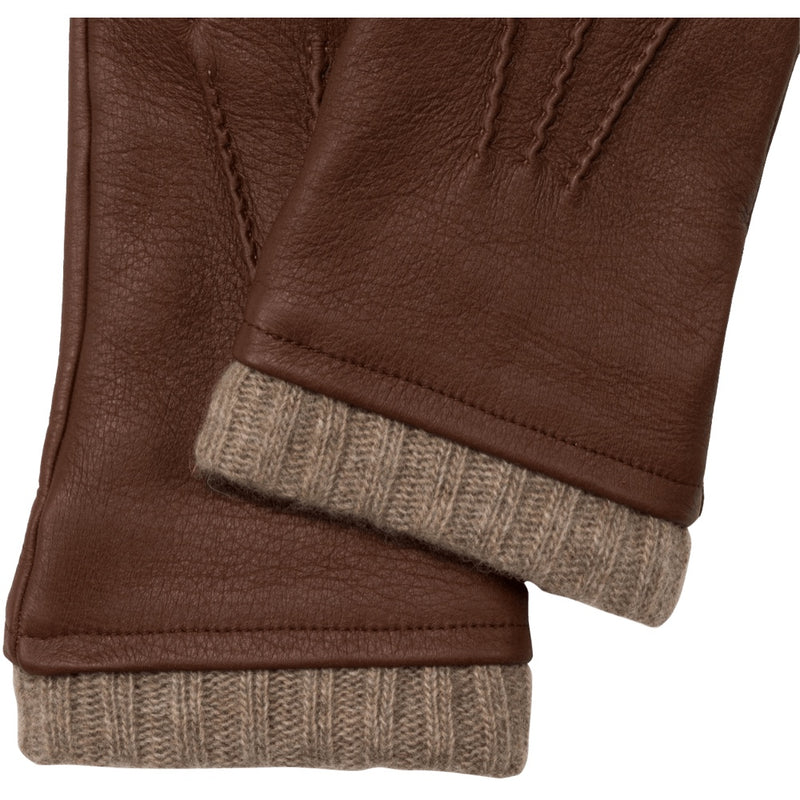 Gants en Cuir Marron Homme - Peau de daim - Fabriqués à la main en Italie – Gants en Cuir de Luxe – Fait à la Main en Italie - Fratelli Orsini® - 3