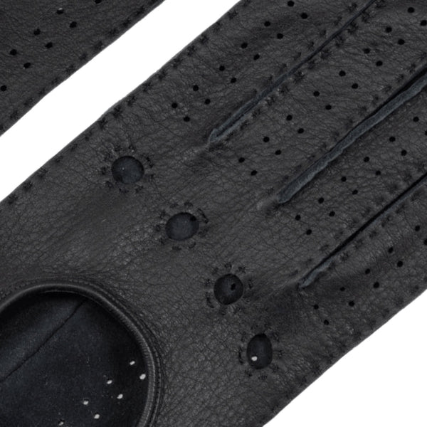 Gants de Conduite Femme Noir - Peau de daim - Fabriqués à la main en Italie – Gants en Cuir de Luxe – Fait à la Main en Italie - Fratelli Orsini® - 2