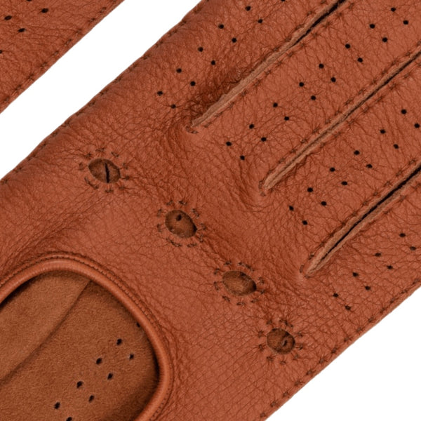 Gants de Conduite Femme Marron - Peau de daim - Fabriqués à la main en Italie – Gants en Cuir de Luxe – Fait à la Main en Italie - Fratelli Orsini® - 2