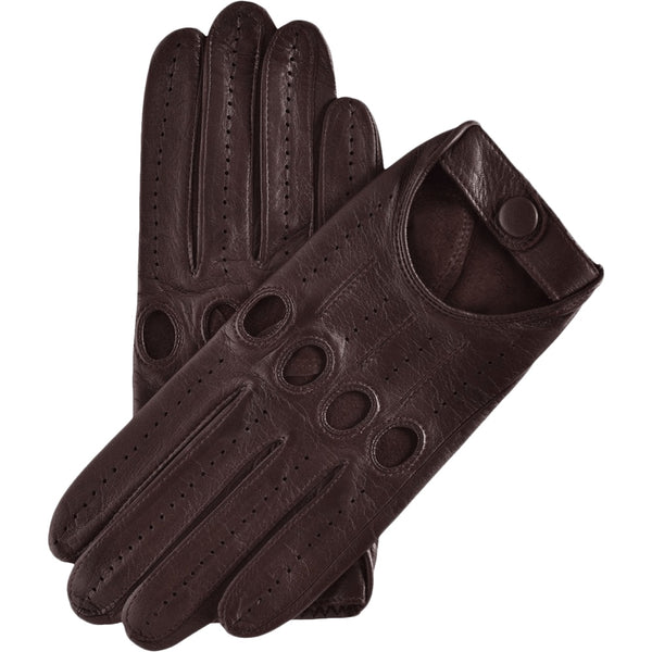 Gants de Conduite Hommes - Marron foncé  - Fabriqués à la main en Italie – Gants en Cuir de Luxe – Fait à la Main en Italie - Fratelli Orsini® - 1