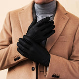 Gants en Cuir Pécari Noir - 100% Cachemire - Fabriqués à la main en Italie – Gants en Cuir de Luxe – Fait à la Main en Italie - Fratelli Orsini® - 7