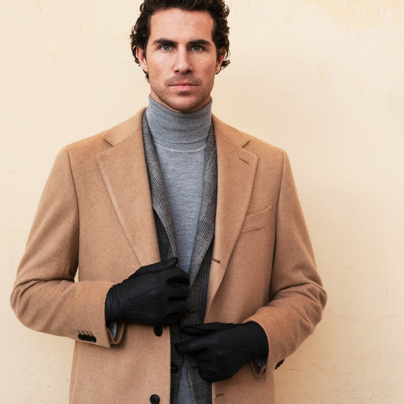 Gants en Cuir Homme Marron - Fourrure Blanche - Fabriqués à la Main en  Italie – Fratelli Orsini®