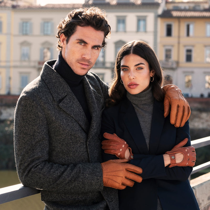 Gants en Cuir de Pécari - 100% Cachemire - Fabriqués à la main en Italie – Gants en Cuir de Luxe – Fait à la Main en Italie - Fratelli Orsini® - 8