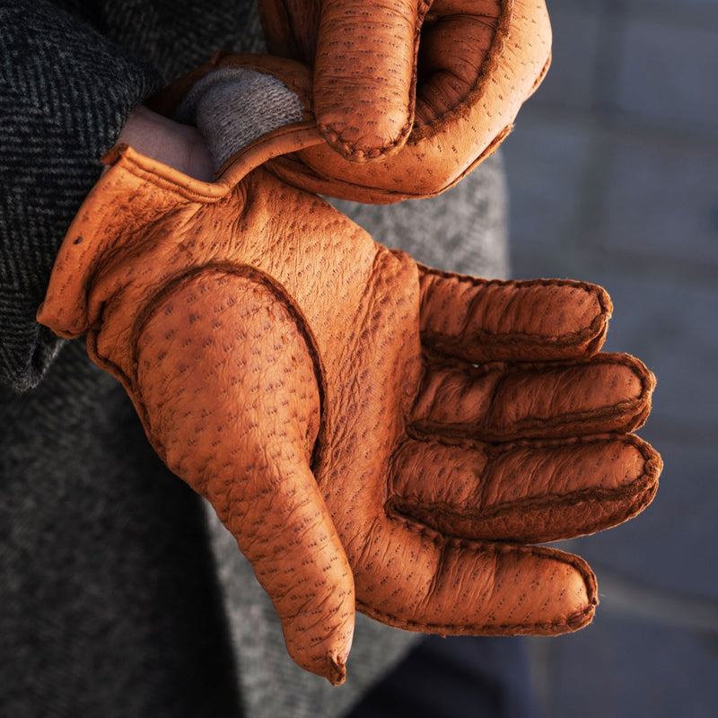 Gants en Cuir de Pécari - 100% Cachemire - Fabriqués à la main en Italie – Gants en Cuir de Luxe – Fait à la Main en Italie - Fratelli Orsini® - 5
