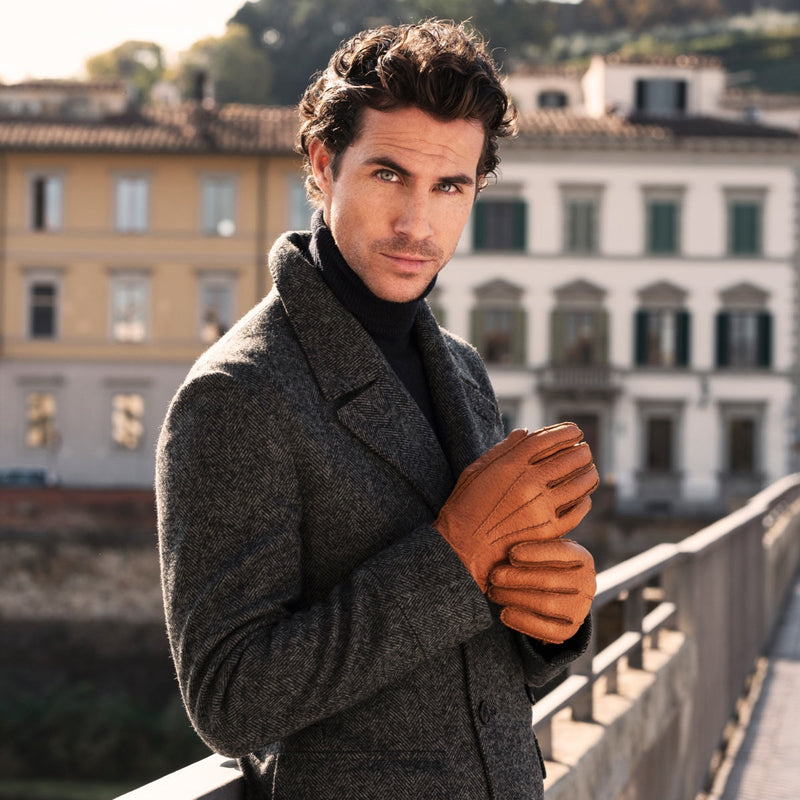 Gants en Cuir de Pécari - 100% Cachemire - Fabriqués à la main en Italie – Gants en Cuir de Luxe – Fait à la Main en Italie - Fratelli Orsini® - 6