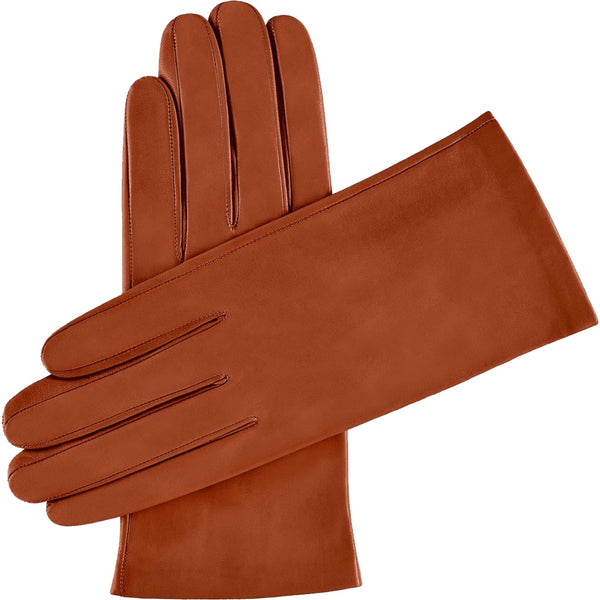 Gants en Cuir Femme Marron - Doublure en soie - Fabriqués á la main en Italie – Gants en Cuir de Luxe – Fait à la Main en Italie - Fratelli Orsini® - 1