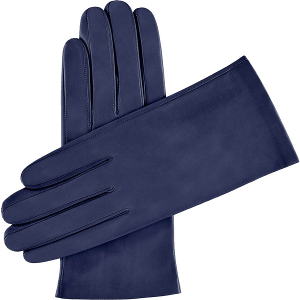 Gants Homme cuir d'agneau et soie Marine –