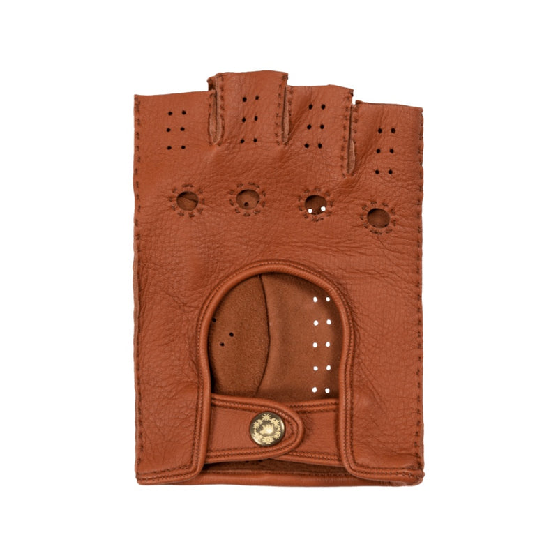 Gants de voiture pour hommes Marron - Peau de daim - Fabriqués à la Main en Italie – Gants en Cuir de Luxe – Fait à la Main en Italie - Fratelli Orsini® - 2